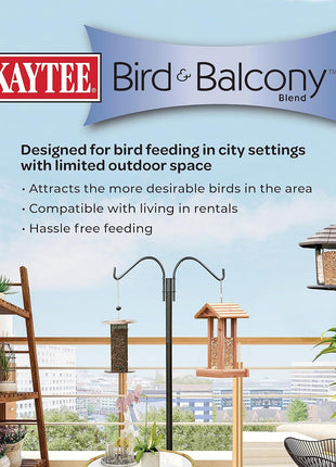 Kaytee Bird & Balcony Wild Bird Food No Mess Seed Blend for City Dwelling Birds Like Finches, Sparrows, Mourning Doves and More, 5 lb