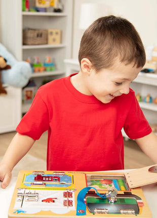 Melissa & Doug Locks and Latches Board Wooden Educational Toy