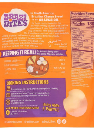 BRAZI BITES Cheddar & Parmesan Brazilian Cheese Bread, 11.5 OZ