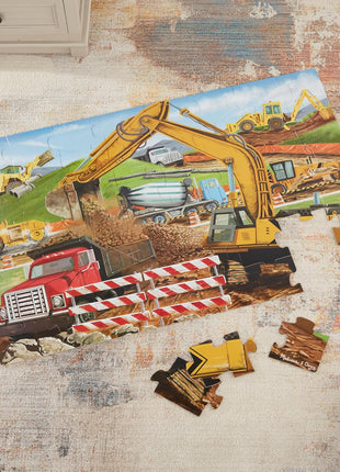 Melissa & Doug Building Site Floor Puzzle, 48 pc Jumbo Jigsaw Puzzle, Educational Screen Free Activity for Toddler, Preschoolers and Kids Ages 3+ (2 x 3 Feet) - FSC Certified