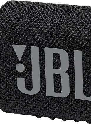 JBL Go 3 - Portable Mini Bluetooth Speaker, big audio and punchy bass, IP67 waterproof and dustproof, 5 hours of playtime, speaker for home, outdoor and travel (Black)
