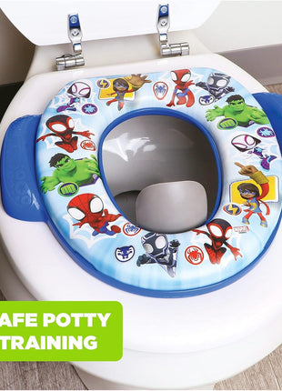 Spidey and His Amazing Friends "Team Up" Soft Potty Seat and Potty Training Seat - Soft Cushion, Baby Potty Training, Safe, Easy to Clean