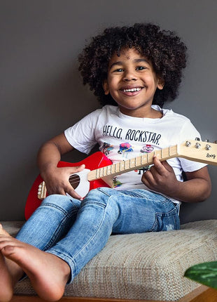 Loog Mini Acoustic kids Guitar for Beginners 3-strings Ages 3+ Learning app and lessons included