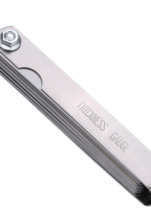 Stainless Steel Feeler Gauge Dual Marked Metric and Imperial Measuring Tool(0.04-0.88 mm, 32 Blades)