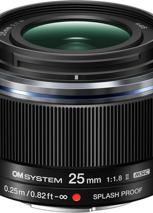OM SYSTEM Olympus M.Zuiko Digital 25mm F1.8 II for Micro Four Thirds System Camera, Weather Proof, Compact Design, Beautiful Bokeh, Bright | Weather Proof, Compact Design, Beautiful Bokeh