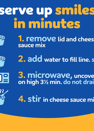 Kraft Mac and Cheese, 8 Cups, for Easy Dinner or Dinner Sides, Original Flavor, No Artificial Flavors, Preservatives or Dyes, 2.05 oz