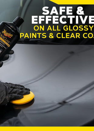 Meguiar's Gold Class Carnauba Plus Premium Liquid Wax Kit, Car Detailing Kit with a Pure Carnauba Wax Blend and a Foam Applicator Pad for Keeping Glossy Paint Protected Like a Pro, 16 Oz Bottle