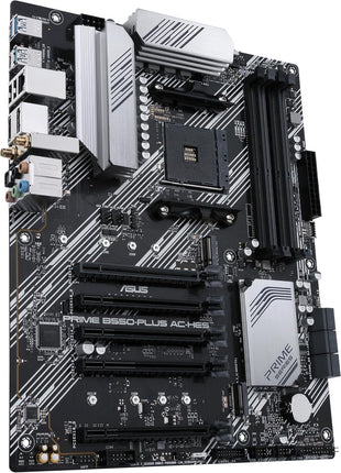 ASUS Prime B550-PLUS AC-HES AMD AM4 (3rd Gen Ryzen) ATX Motherboard (Dual M.2, PCIe4.0, WIFI5, 1Gb Ethernet, SATA 6 Gbps, USB 3.2 Gen 2 Type-C, Front USB 3.2 Gen 1 Type-C and CEC Tier II Ready)