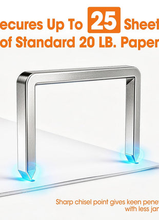 80000 Staples, Standard Staples for Desktop Staplers, 1/4 inch Length, 210/Strip, 16 Boxes of 5000 Each, Silver