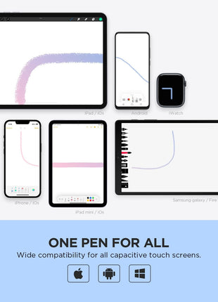 Stylus Pen for Touch Screens, Disc Tip & Magnet Cap Styli Pencil Compatible with Apple iPad pro/iPad 6/7/8/9/iPhone/Samsung Galaxy Tab A7/S7/Fire HD 7/8/10 Plus Tablet/All Touch Devices.