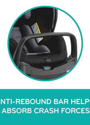 Evenflo Pivot Xpand Modular Travel System with LiteMax Infant Car Seat (Ayrshire Black)