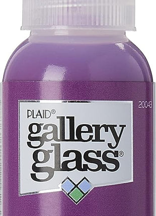 Gallery Glass, Purple Stained Glass 2 fl oz Brilliant Smooth Finish Paint, Perfect for Easy to Apply DIY Arts and Crafts, 20043