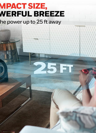 Honeywell TurboForce Air Circulator, Small Tabletop Fan, Quiet Personal Fan for Home or Office, 3 Speeds, 90 Degree Pivoting Head, Black, HT900 | Quiet Personal Fan for Home or Office, 3 Speeds, 90 Degree Pivoting Head