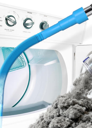 Holikme Dryer Vent Cleaner Kit Dryer Lint Vacuum Attachment Brush, Lint Remover, Dryer Vent Vacuum Hose Replacement Parts,Duct Cleaning,Blue
