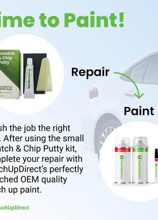 TouchUpDirect Scratch & Chip Putty - Ready-Mixed 5g Automotive Body Filler Kit for Deep Scratches & Gouges, Complete Chip Repair Kit with Spreader & Sandpaper - No Mixing Required