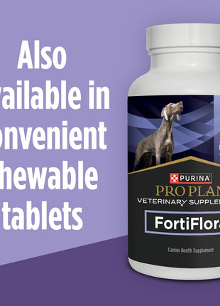 Purina Pro Plan Veterinary Supplements FortiFlora Daily Probiotics for Dogs,Helps Digestive Gut Health and Diarrhea - 30 ct. Box,(Pack of 2)