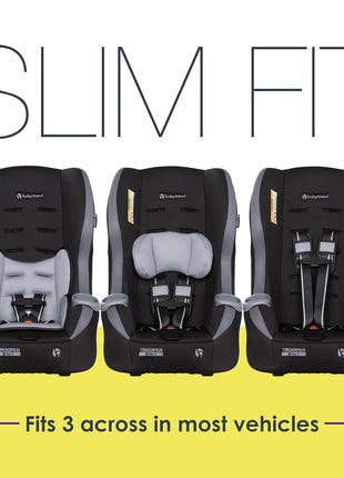 Baby Trend Trooper 3-in-1 Convertible Car Seat, Dash Black