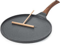 SENSARTE Nonstick Crepe Pan, Swiss Granite Coating Dosa Pan Pancake Flat Skillet Tawa Griddle 10 Inch with Stay Cool Handle, Induction Compatible