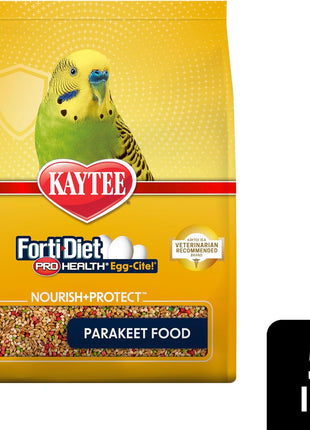 Kaytee Forti-Diet Pro Health Egg-Cite Nourish+Protect Parakeet, Supports Breeding and Molting, Nutrition Backed by Science, Digestive Health, 5 pounds