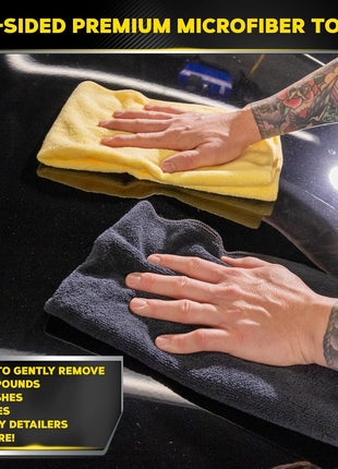 Meguiar's Supreme Shine Microfiber Towels for Cars, Ultra-Plush Car Microfiber Towel Set for Quickly Removing Product Without Leaving Swirls on Paint, Glass, Plastic, or Chrome