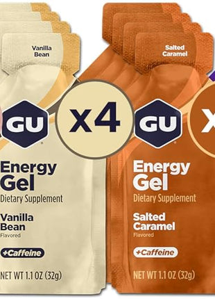 GU Energy Original Sports Nutrition Energy Gel, Vegan, Gluten Free, Kosher, and Dairy Free On the Go Energy for Any Workout, 24 Count, Assorted Flavors