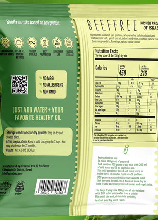 Plant-Based Meat: Vegan Beef Substitute Made from Pea Protein – High-Protein, Keto-Friendly, Gluten-Free, Dairy-Free, Sustainable Vegan Meat Alternative. Perfect for Plant-Based Recipes.
