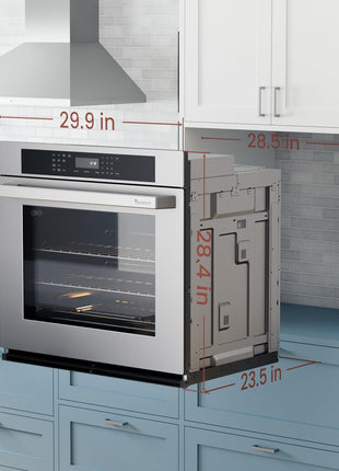 Rangaire RWOS301GS 30" Glass Touch Single Wall Oven - Stainless Steel, Electric Oven, True Convection, Self Cleaning, Easy Reach Racks