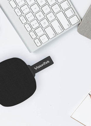 VisionTek SoundCube Wireless Bluetooth Speaker with IPX7 Waterproof Rating, Bluetooth 5.0, 6+ Hour Playtime, Built-in Mic, TWS Support, Compatible with Phone/Tablet/TV/Laptop (Black) -901313