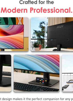 msi PRO MP275 E2 27-inch IPS 1920 x 1080 (FHD) Gaming Office Monitor, 120Hz, Free-Synch, HDMI, DisplayPort, VGA Port, VESA Mountable, Tilt, Speaker, 4-Side Slim Bezel 1ms, Black
