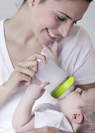 Comotomo Baby Bottle Double Pack, Green, 8oz