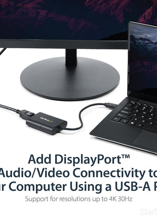 StarTech.com USB 3.0 to DisplayPort Adapter, USB DP Monitor Converter for Windows, 4K, TAA (no support for macOS/ChromeOS/Linux)