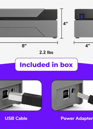 Rollo USB Shipping Label Printer - Commercial Grade 4x6 Thermal Printer | High Speed Label Maker for Small Businesses & Shipping Packages - Create Custom Stickers - Supports Windows & Mac