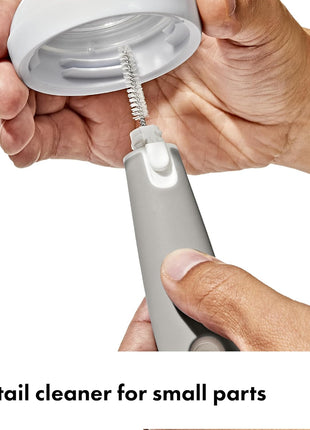 OXO Tot Bottle Brush with Nipple Cleaner and Stand, Gray