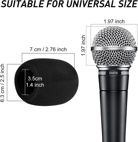Mudder 5 Pack Foam Mic Cover Handheld Microphone Windscreen (5 Pack)