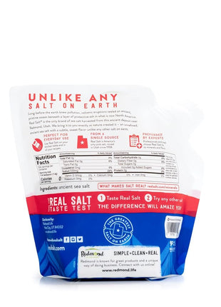 Redmond Real Salt - Ancient Fine Sea Salt, Unrefined Mineral Salt, 16 Ounce Pouch (1 Pack)