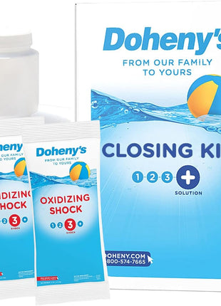 Doheny's Ultimate Pool Closing Kit, Winterizing Chemicals for Above Ground Pools, Inground Pools, Includes Pool Shock, Winter Pill, Algaecide, Stain Preventer, Treats up to 15,000 Gallons