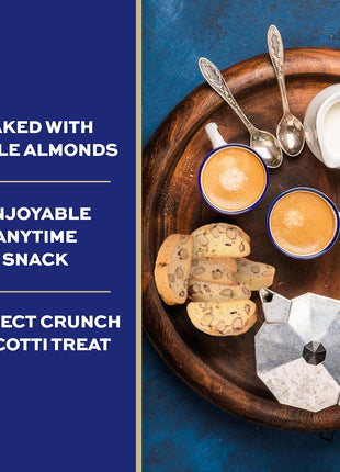 La Dolce Vita Almond Biscotti, Authentic Italian-Style Cookies, 40oz Jar