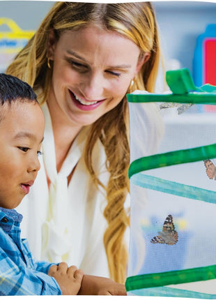 Insect Lore Raise and Release Butterfly Garden Kit – Caterpillar Habitat with redeemable Voucher – STEM-accredited Butterfly Growing Kit for Kids, Classrooms, and Homeschool Learning