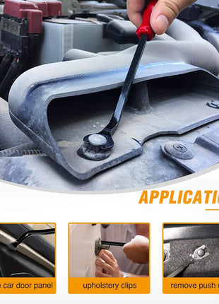 GOOACC 5 PCS Nylon Auto Trim Removal Tool Kit No-Scratch Removal Tool Kit for Car Panel & Audio Dashboard Dismantle Red