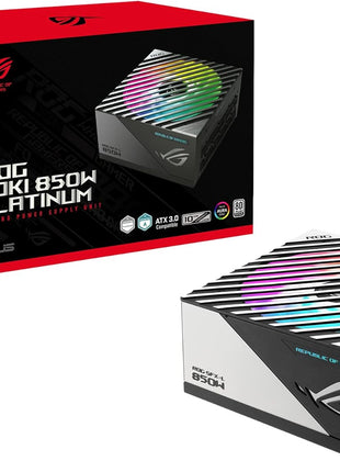 ASUS ROG Loki SFX-L 850W Platinum (Fully Modular Power Supply, 80+ Platinum, Lambda A Certified, 120mm PWM ARGB Fan, Aura Sync, ATX 3.0 Compatible, PCIe 5.0 Ready, 10 Year Warranty)
