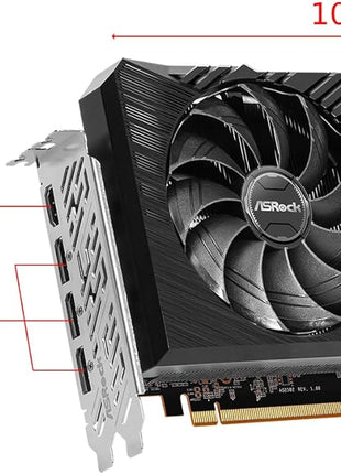 ASRock AMD Radeon RX 7700 XT Challenger 12GB GDDR6 192-bit 0dB Silent Cooling 7680 x 4320 DisplayPort HDMI LED Indicator 18Gbps Dual Fan Graphics Card