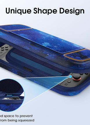 FINTIE Carrying Case for Nintendo Switch 2 (2025), Shockproof Hard Shell Switch 2 Case, Protective Cover Travel Bag with 19 Game Card & 2 Micro SD Card Slots & Inner Pocket, Starry Sky