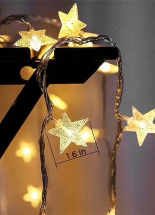 Star String Lights Plug in - 33 ft 100 LED Star Fairy String Lights with Remote and Timer, Waterproof for Bedroom Porch Wedding Party Patio Garden Tent Indoor Outdoor Décor, Warm White