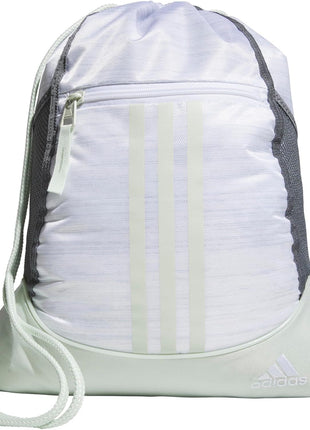 adidas Alliance Sackpack – Drawstring Backpack for Sports, Small Gym Bag, Black/2, OSFA