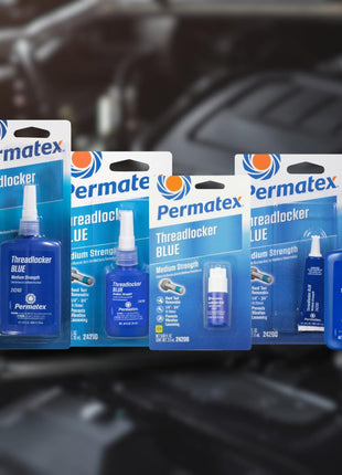 Permatex 24200 Medium Strength Threadlocker Blue, 6 ml, Automotive Threadlocker For Preventing Bolts From Loosening And Corrosion, Removable With Hand Tools