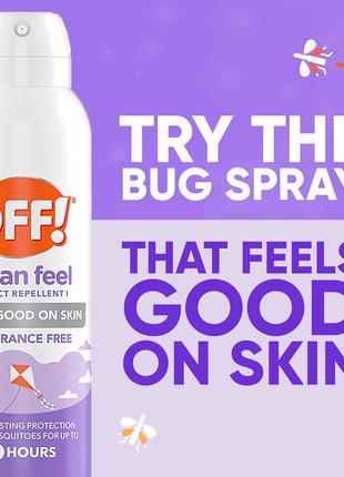 OFF! Clean Feel Insect Repellent Aerosol with 20% Picaridin - Long-Lasting DEET-Free Protection from Mosquitoes, Fragrance-Free Pest Control For Ticks & Flies, Camping, Bug Spray - 5 oz | insect-repellants