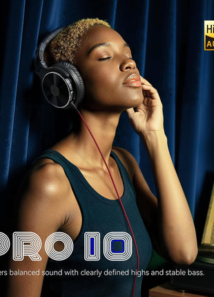 OneOdio Wired Over Ear Headphones Hi-Res Studio Monitor & Mixing DJ Stereo Headsets with 50mm Drivers and 1/4 to 3.5mm Jack for AMP Computer Recording Podcast Keyboard Guitar Laptop - Black