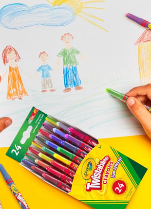 Crayola Twistables Crayons for Kids (24ct) Cute School Supplies for Toddlers, Preschool, Kindergarten, Elementary, Gifts for Boys & Girls, Ages 3, 4, 5
