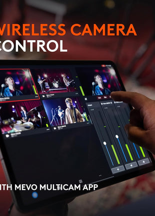 Logitech for Creators Mevo Core Wireless 4K Video Camera | For creators, 4K video, multicam ready, intuitive app control, interchangeable lens