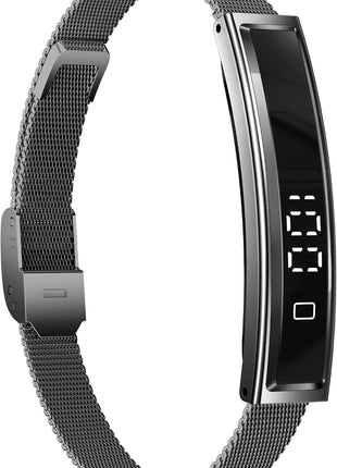 Smart Bracelet Fitness Health Tracker for Men Women with 2 Bands | 24/7 Heart Rate/Pressure Detection/Sleep Monitor, 5ATM Waterproof, Multiple Sport Modes, Android iOS Compatible